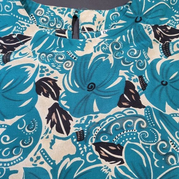 Douglass Women's Short Sleeves Silk Multicolor Top Blouse Size S - Picture 4 of 9